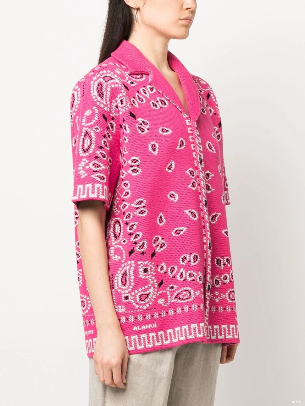 Cheap paisley-print Women shirt short-sleeved Alanui 0711